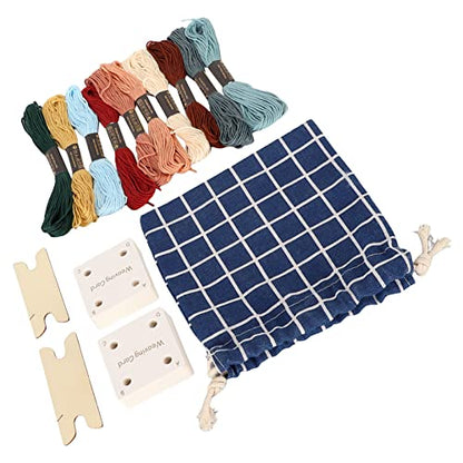 Pwshymi 30pcs Weaving Cards Set, Lightweight Portable Tablet Cards with Embroidery Thread Shuttle for DIY Crafts Scarf, Weaving Supplies Tablet Weaving Cards Herramientas y