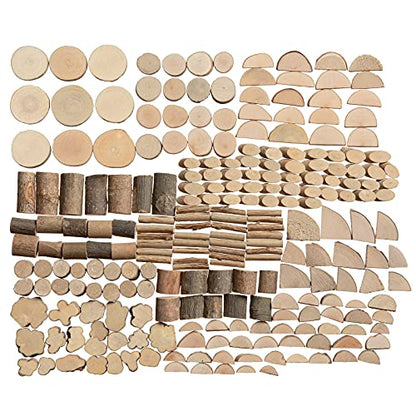 LAZACA Wood Craft Kits DIY, Wooden Loose Parts 250 Pcs, 19.5X13X3.5cm