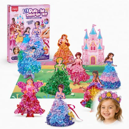 JoyCat Poke Art Kit for Girls, 3D Princess Craft with Fairy Tale Castle - color: Fairy Tale Princess Kit