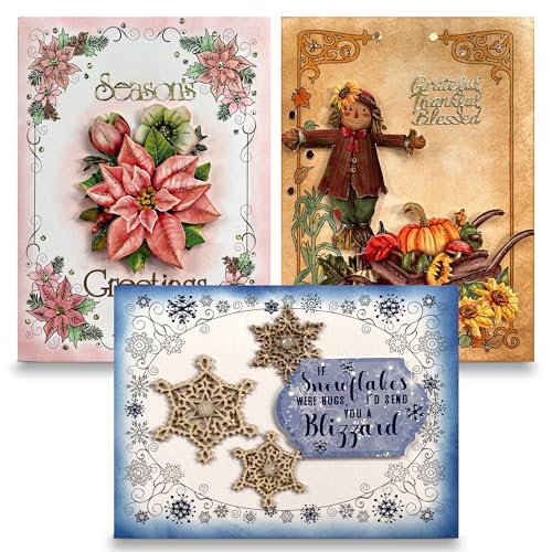 Paper Wishes – Dazzle ‘em Card Kits & Jewel Dazzles Sticker Fall & Christmas Collections for Scrapbooking, Gifts and All of Your DIY Crafting, Art & Creative Projects - Inspiration at Your Fingertips - color: Fall & Christmas