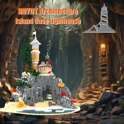 BDYDT Architecture Island Cave Lighthouse Micro Building Blocks Sets（5686PCS）- Building Block Model Gifts and Unique Collectibles Suitable for Children and Adult Creative Enthusiasts