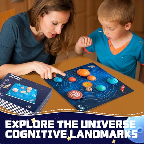 Adena Montessori Wooden Solar System Puzzle, 3-6y