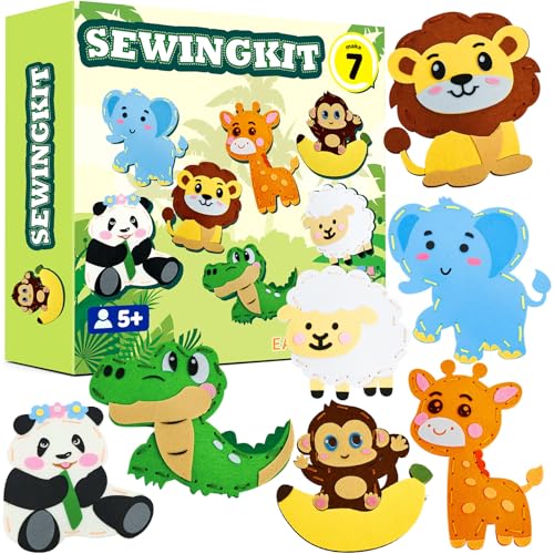 powerful xishan Sewing Kit for Kids, Animal Felt Craft for Kids Ages 5-8 - color: Animal Green