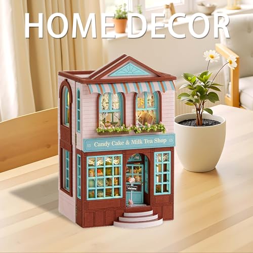 Flever Dollhouse Miniature DIY House Kit Creative Room with Furniture for Romantic Valentine's Gift (Romantic Castle) - color: Romantic Castle