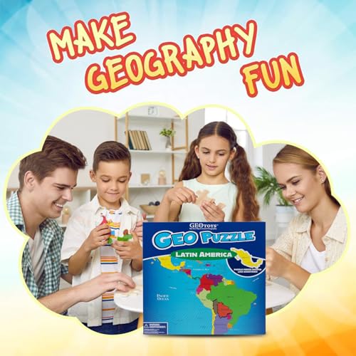 GeoPuzzle Latin America Jigsaw Puzzles,50 Pc Puzzle for Kids Ages 6 and Up - color: 1 Set-latin America