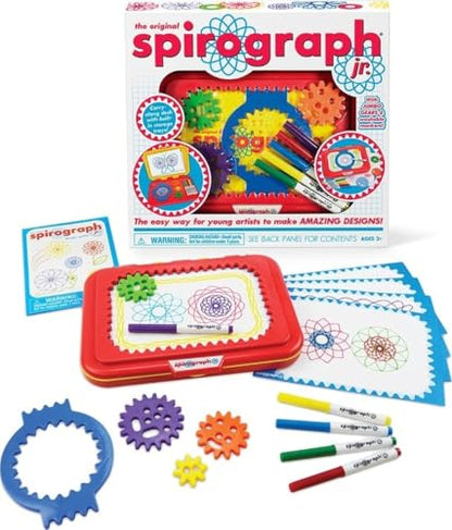 Spirograph Jr. — Jumbo Sized Gears Classic Retro Toy For Spiral Drawing Art Design Toy Kit for Smaller Hands — For Kids Ages 3 and Up - style: Original