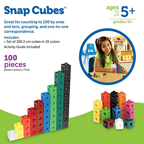 Learning Resources Snap Cubes, Set of 100