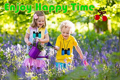 Scotamalone Kids Binoculars Shock Proof Toy Binoculars Set for Age 3-12 Years Old Boys Girls Bird Watching Educational Learning Hunting Hiking Birthday Presents - color: blue, size: one pc