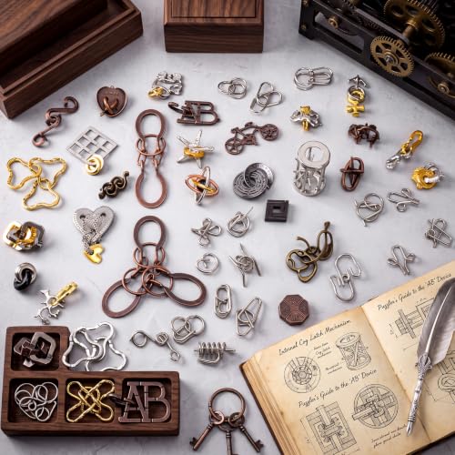 48 Pcs Metal Brain Teaser Puzzles Set for Adults, Modern - style: Modern