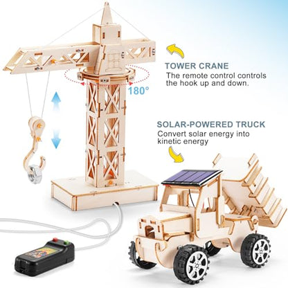 STEM Wood Building Crafts Kits for Kids Ages 8-10 8-12, Boys STEM Toys 8-13