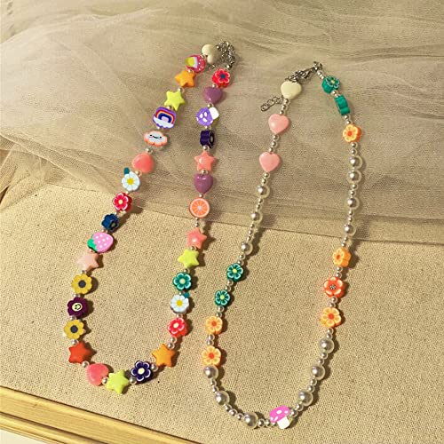200pcs Flower Polymer Clay Beads - color: Flower