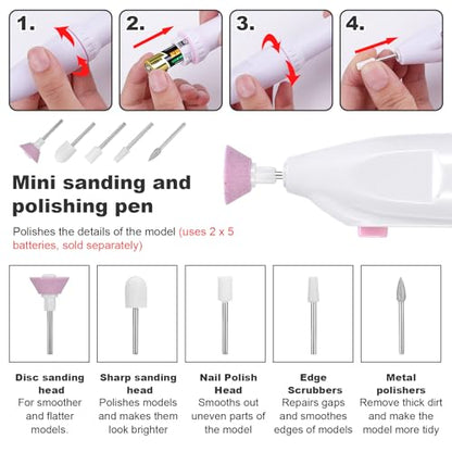 Fippy 101PCS Model Tools Kit, Hobby Building Tools Model Making Tools Kit for Basic Model Assembling, Building and Repairing - style: Set C