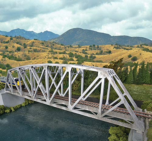 Walthers Cornerstone Arched Pratt Truss Railroad Bridge-Single-Track 933-4521 HO Scale Model Railroad - Structure Kit - style: Arched Pratt Truss Railroad Bridge