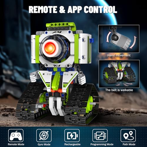 Robot Building Toys with Remote Control, STEM Christmas Birthday Gifts for Kids Boys Ages 8-13, 5 in 1 Science Kit Robotic Models with 337 Pieces - style: 01