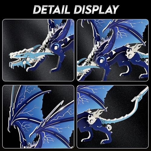 3D Metal Model Kits Ice Dragon Art Craft Gifts Toys for Adult - color: A3-ice Dragon