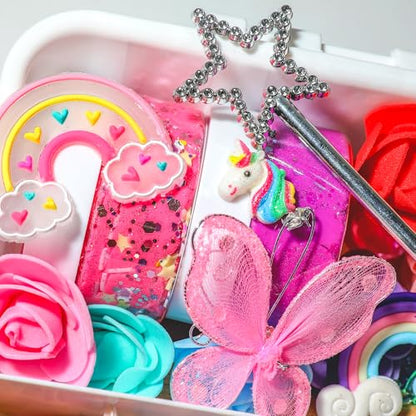 Playdough Kit – Holiday Sensory Play Set with Non-Toxic Dough, Santa Figures, Tree Decorations & Festive Accessories – Creative Play for Kids (Unicorn Playdough Kit) - style: Unicorn Playdough Kit