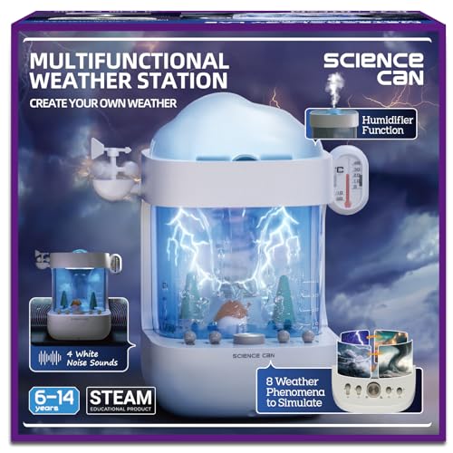 Science Can 3-in-1 Weather Station Toy for Kids, STEM Kits for Kids Age 6-8
