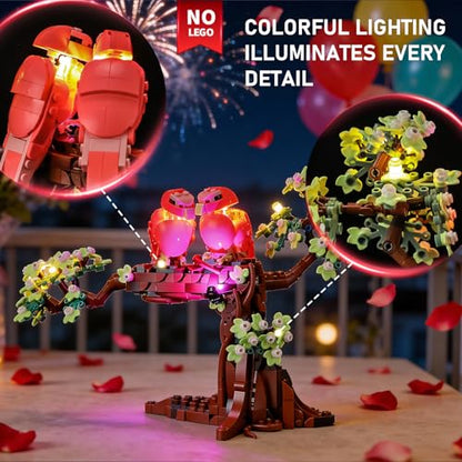 BRIKSMAX 2.0 Light Kit Compatible with Lego Ideas Love Birds 21365 Building Sets- Original LED Lighting Kits (Accessories Only) for Display, The Perfect Valentine's Gift & Collectors