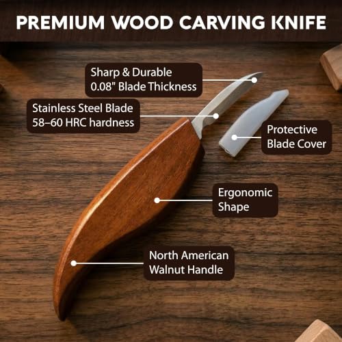 Wood Carving Kit for Beginners - Gift Ready Whittling Kit Set 32pcs