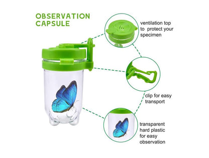 Live Caterpillar to Butterfly Kit - 7pcs Butterfly Habitat,Butterfly cage,Caterpillars for Butterflies Kit 7 Pieces,Insect Mesh Cage