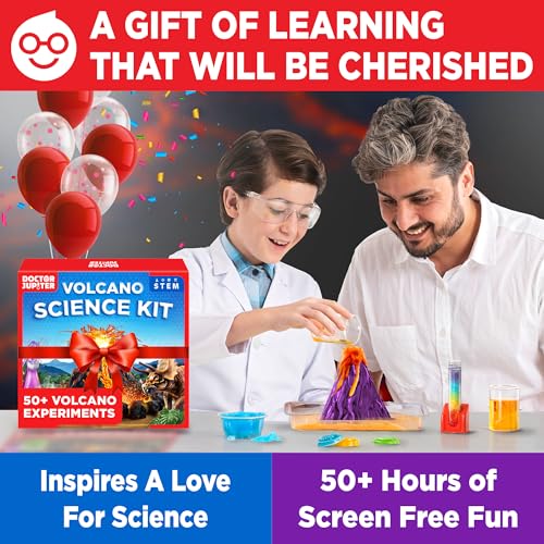 Doctor Jupiter Erupting Volcano Science Kit for Kids Ages 8+, STEM Toy - style: Volcano Science Kit: 8+