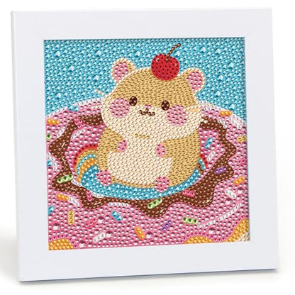 Libfx Diamond Art Kits for Kids with Frame Diamond Art for Girls Boys Beginners Arts and Crafts Birthday Gifts (Hamster) - color: hamster