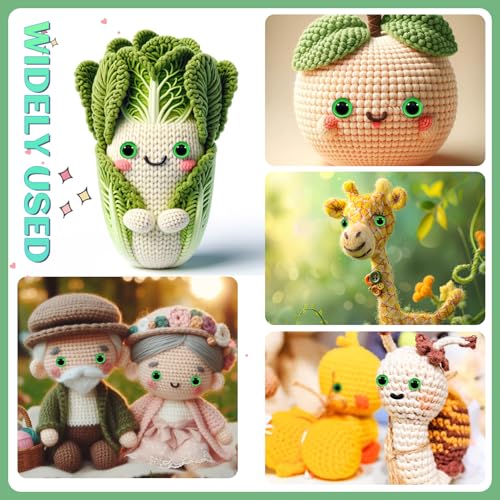 TOAOB 60pcs 12mm Green Safety Eyes for Crocheting Craft Stuffed Animals Eye - color: Green