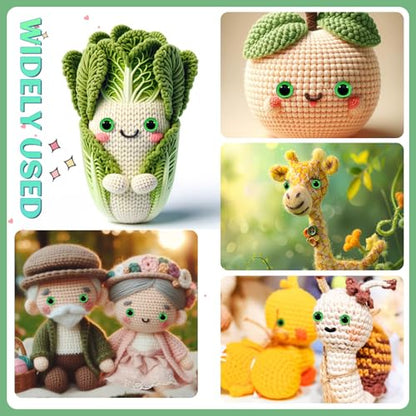 TOAOB 60pcs 12mm Green Safety Eyes for Crocheting Craft Stuffed Animals Eye - color: Green