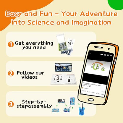 eUda+ STEM Walkie-Talkies Kit Stem Toys for Ages 8-13-15-18+ Building Toys for Boys Age 8-12-14-16-17+ Science Experiments for Kids 9-12 DIY Kits for Kids Teenage Girl Gifts (Assembly Version, BTB) - size: Assembly Version, Bear-Transparent Blue (BTB)