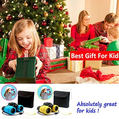 Kids Binoculars Ages 3-12 with Compass & Whistle - color: Blue