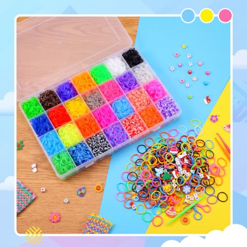 JIYAKO 11000+ Rubber Band Bracelet Kit,Friendship Bracelet kit - color: 11000+Rubber Band Bracelet Kit
