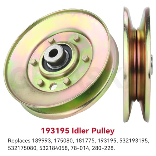 GELASKA 2 Pack 193195 189993 Idler Pulley for Husqvarna 48" GT5000 GTH2548 - color: A12 2x193195