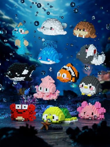 Blue Whales Cute Sea Animals Creature Building Toy Marine Life - style: Blue Whales