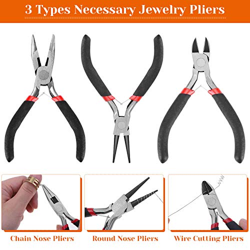 Audab Jewelry Making Kit with Tools, Wires, Charms and Findings for Jewelry Making and Repair
