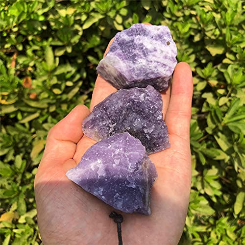 Zenkeeper 1 Lb Large Rough Purple Mica Stone Raw Lepidolite Crystal Stone Natural Purple Crystal Stone Mineral Specimen Gemstone Healing Crystals and Stones - color: Purple Mica Stone