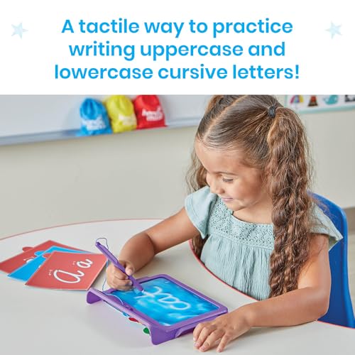 hand2mind Cursive Letter Tracing Sensory Pad, Tracing Board, Ages 3+ - style: Cursive