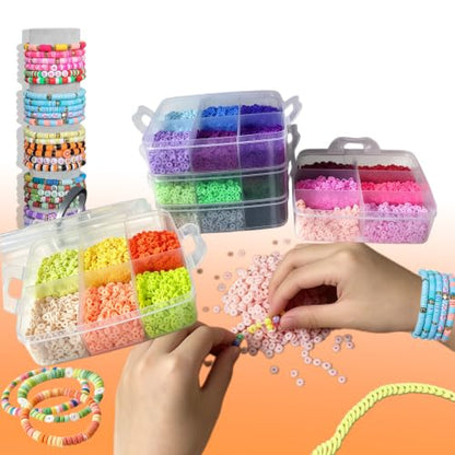 YMSDZHL 45000PCS 30Color Polymer Clay Beads Friendship Bracelet Making Kit - size: 45000+PCS