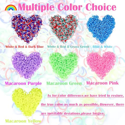 2000 Rubber Band Mini, Red Loom Bands. - color: 2000pcs Red