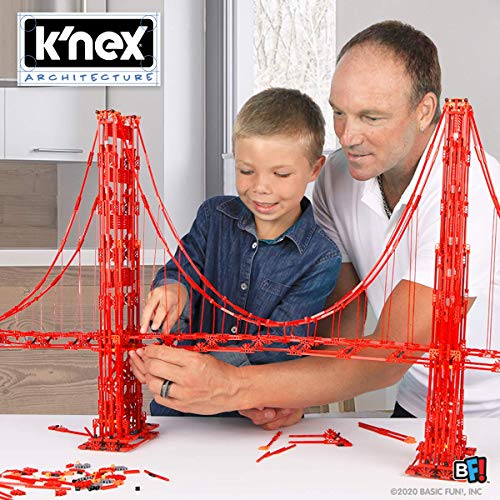 K'NEX Architecture: Golden Gate Bridge - Build IT Big - Collectible Building Set for Adults & Kids 9+ - New - 1,536 Pieces - Over 3 Feet Long - (Amazon Exclusive) - style: Golden Gate Bridge