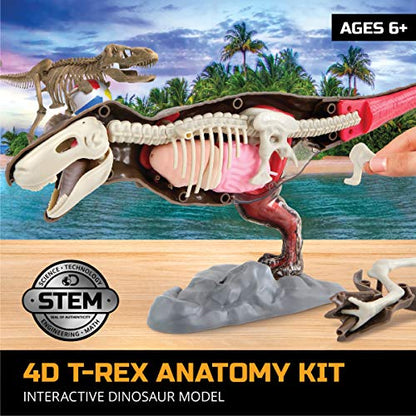Discovery™ 4D T-Rex Anatomy Kit, Jurassic Dinosaur Puzzle Figure, Interactive Archaeology & Paleontology Model, Learn Science & Biology, Fun & Educational STEM Toy Gift for Kids Ages 6+