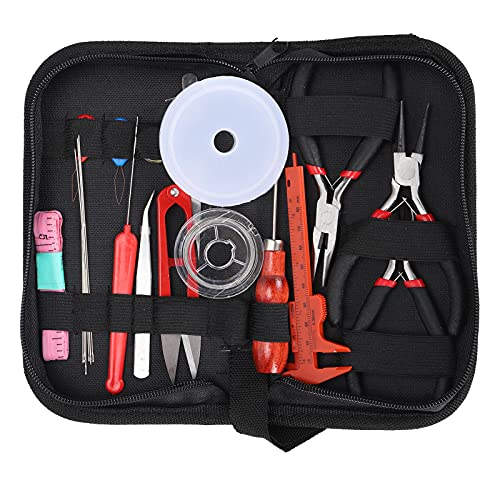 Jewelry Making Tool Kit, Professional 22pcs Stainless Steel Pliers Scissor Set for DIY Jewelry and Leather Handicrafts