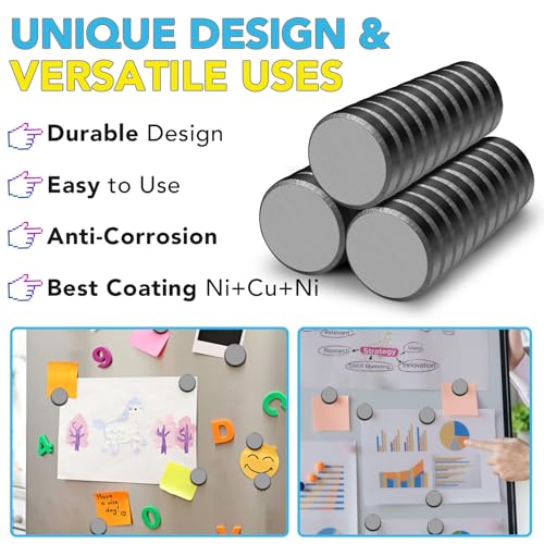 TRYMAG Magnets for Crafts 200pcs Science Education Magnets Magnetism Kits - size: 18x3mm-200Pcs