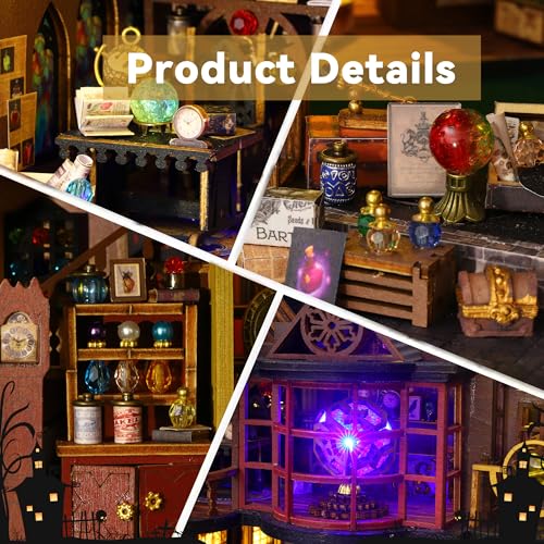 Flever Dollhouse Miniature DIY House Kit Creative Room with Furniture for Romantic Artwork Gift (Magic Treasure House) - color: Magic Treasure House