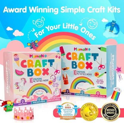 Mumaloo Arts and Crafts Kit for Kids – 10 Projects Ages 4–8 - color: Original