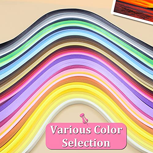 Zorfeter Multi-Color Quilling Paper Strips Kits, 10mm Width, 15" Length - size: Paper Width: 10mm