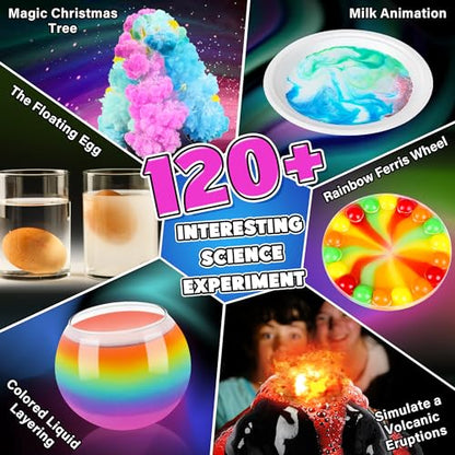 Science Kit for Kids,120 Science Lab Experiments,Scientist Role Play - style: Science kit with 120 experiments