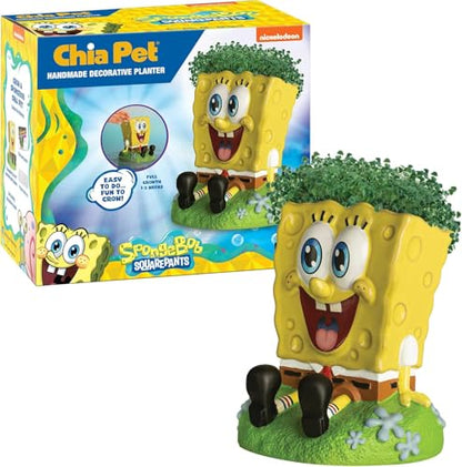 Chia Pet Spongebob Terracotta Planter with Seed Pack - color: Spongebob