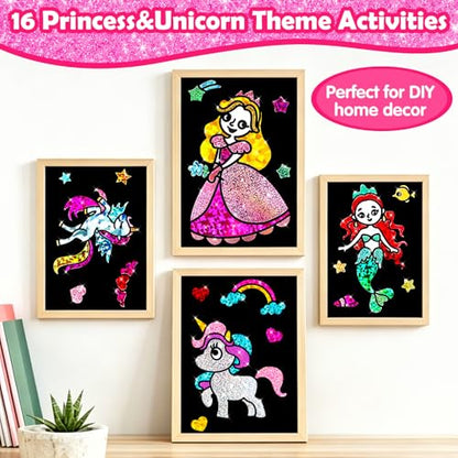 FUNNYB&G Foil Art Craft Kit for Kids, Sparkly Birthday Gift Toy for Girls - style: Princess