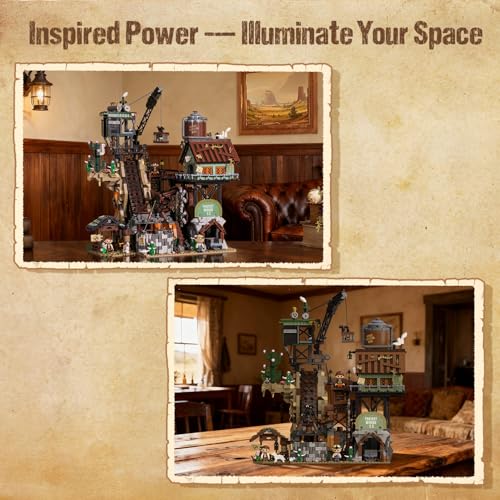 PANTASY GBC Gold Rush Mining Building Set for Adults, Wild West Gold Mine
