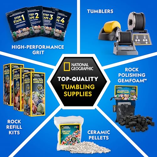 National Geographic Ceramic Media for Rock Tumbling 1.5 Lb. Refill - style: Ceramic Filler